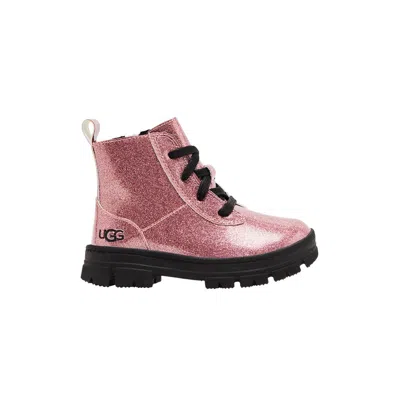 Pre-owned Ugg Ashton Lace Up Boot Toddler 'glitter Pink' | Infant Size 8