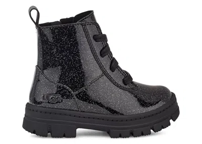 Pre-owned Ugg Ashton Lace Up Boot (toddler) Sneakers In Glitter Black