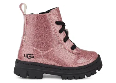 Pre-owned Ugg Ashton Lace Up Boot (toddler) Sneakers In Glitter Pink