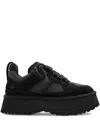 Ugg Astromel Platform Lace-up Sneakers In Black