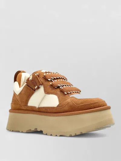 Ugg Astromel Platform Sneakers Chunky Sole Design In Brown