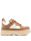 Ugg Astromel Platform Lace-up Sneakers In Brown