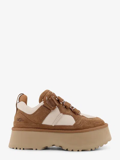 Ugg Astromel Suede And Nylon Sneakers In Brown
