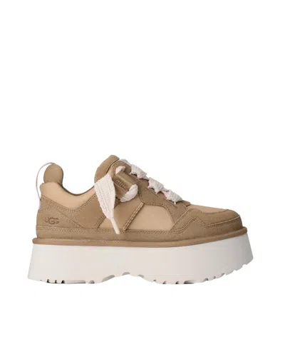 Ugg Modern Leather Sneakers For Women In Mustard Seed