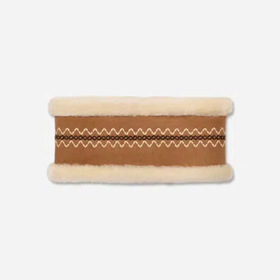 Ugg Atherson Embroidered Headband In Brown