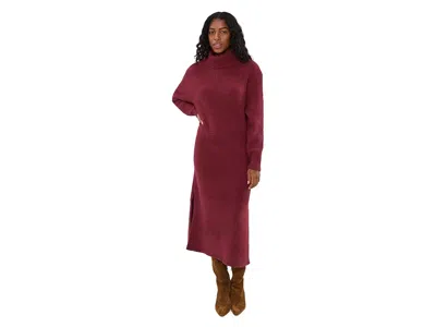 Ugg Atlie Turtleneck Rib Dress Women's Dress Coffee Berry: Xs, Nylon/polyester