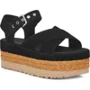 Ugg Aubrey Ankle Strap Platform Sandal In Black
