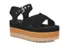 Ugg Aubrey Ankle Strap Platform Sandal In Black