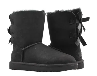 Pre-owned Ugg Australia Bailey Bow Ii Black Women's Boots 1016225-blk