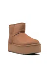 Ugg Platform Ankle Boots In Brown