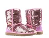 Ugg Classic Short Sequin "pink" Boots In Pink