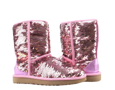 Ugg Australia Classic Short Sequin Pink Women's Winter Boots 1094982-pink