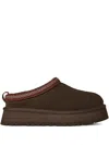Ugg Tazz Ii Embroidered Shearling Slippers In Brown