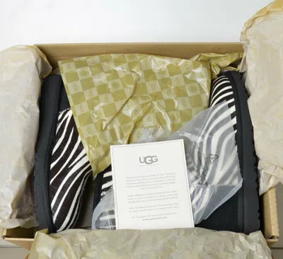 Pre-owned Ugg Australia Women's Classic Short Boots Exotic Print Zebra/cheetah 1002790
