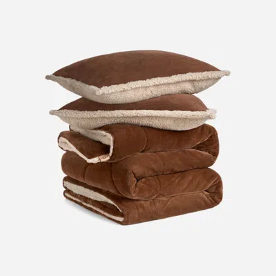 Ugg ® Avery Comforter Set King Polyester Bedding In Chestnut/cream