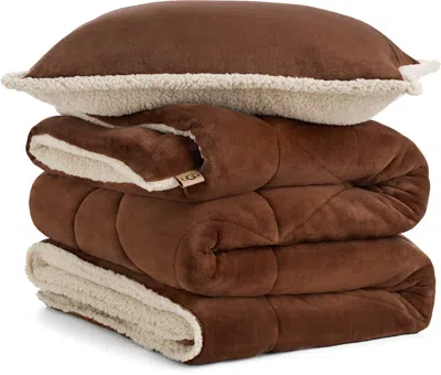 Ugg ® Avery Comforter Set Twin/txl Polyester Bedding In Chestnut/cream