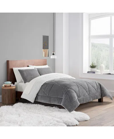 Ugg Avery Plush Reversible 3-pc. Comforter Set, King In Seal Grey