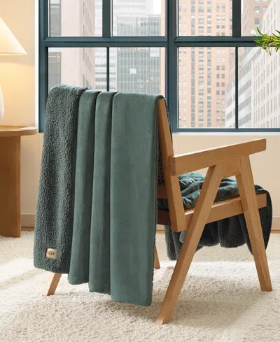 Ugg Avery Reversible Throw, 50" X 70" In Green