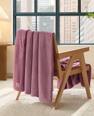 Ugg Avery Reversible Throw, 50" X 70" In Pink