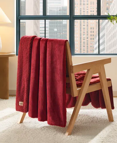 Ugg Avery Reversible Throw, 50" X 70" In Red