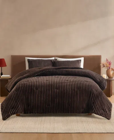 Ugg Avery Ribbed 3-pc. Comforter Set, King In Brown
