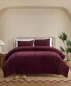 Ugg Avery Ribbed Comforter Set In Burgundy
