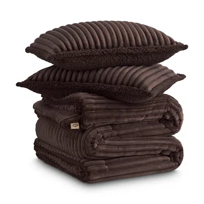 Ugg Avery Ribbed Comforter Set, Twin/twin Xl In Brown