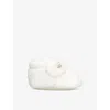 Ugg Cream Baby Bixbee Logo-patch Fleece Crib Shoe In Cream