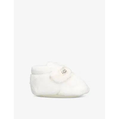 Ugg Cream Baby Bixbee Logo-patch Fleece Crib Shoe
