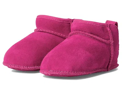 Ugg Baby Classic Ultra Mini (infant) Kids Shoes Dark Peony : 4/5 (12-18 Months) M, Suede In Pink