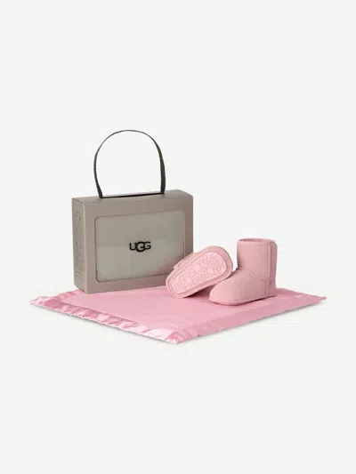 Ugg Kids' Baby Girls Classic Boots And Lovey Set In Pink
