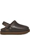 Ugg Back-strap Leather Flat Pumps In Brown