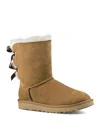 Ugg Mini Bailey Bow Ii Shearling Fur Boots In Chestnut