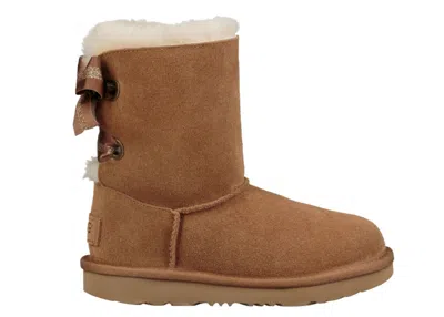 Pre-owned Ugg Bailey Bow Ii Boot Customizable Ribbon (kids) Sneakers In Chestnut