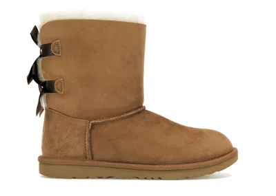 Pre-owned Ugg Bailey Bow Ii Boot (kids) Sneakers In Chestnut In Brown