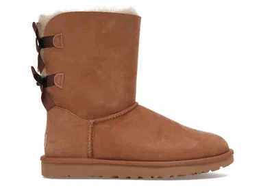 Pre-owned Ugg Bailey Bow Ii Boot (women's) Sneakers In Chestnut In Brown