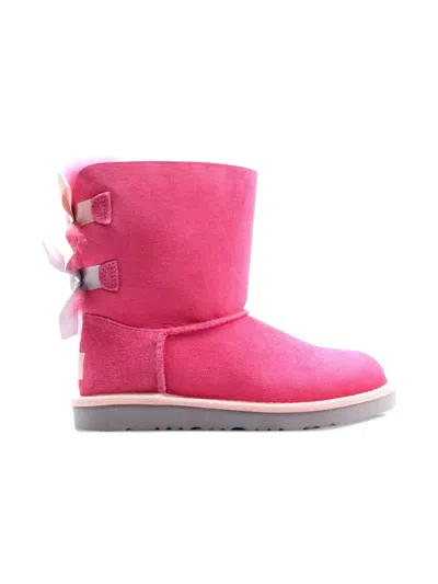 Ugg Kids' Bailey Bow Ii "pink Azalea/icelandic Blue" Boots