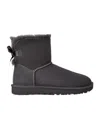 Ugg Mini Bailey Bow Ii Shearling Fur Boots In Black