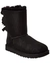 Ugg Mini Bailey Bow Ii Shearling Fur Boots In Black
