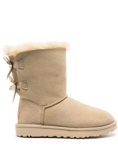 Ugg Bailey Bow Ii Suede Boots In Neutrals