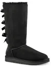 Ugg Bailey Bow Tall Shearling Fur Boots In Black