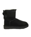 Ugg Mini Bailey Bow Ii Shearling Fur Boots In Black