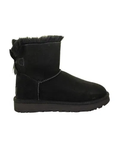 Ugg Bailey Bow Mini Ankle Boots In Black