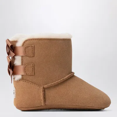 Ugg Bailey Bow Ribbon Mini Boots In Suede In Brown