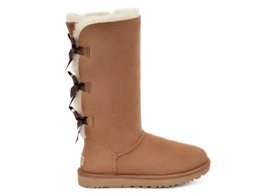 Pre-owned Ugg Bailey Bow Tall Ii Boot (women's) Sneakers In Chestnut