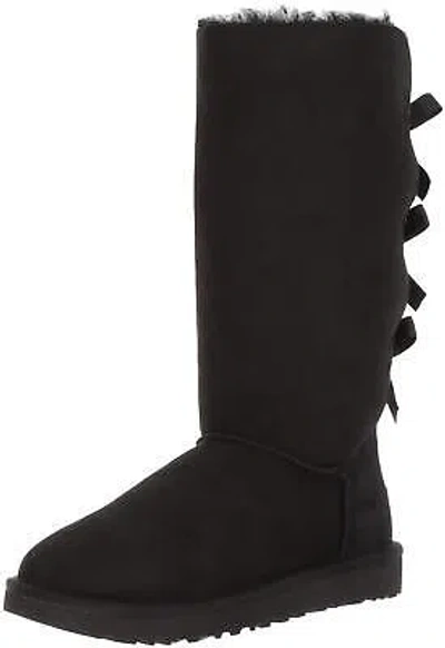 Pre-owned Ugg Bailey Bow Tall Ii Boots Black