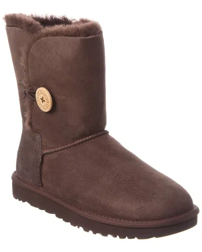 Ugg Bailey Button Suede & Shearling Boot In Purple
