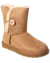 Ugg Bailey Button I Low Heels Ankle Boots In Leather Color Suede In Brown