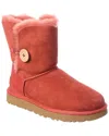 Ugg Bailey Button Ii Suede & Shearling Boot In Red