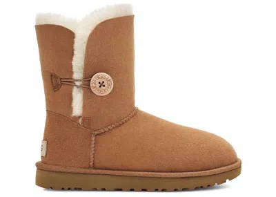 Pre-owned Ugg Bailey Button Ii (women's) Sneakers In Chestnut In Brown